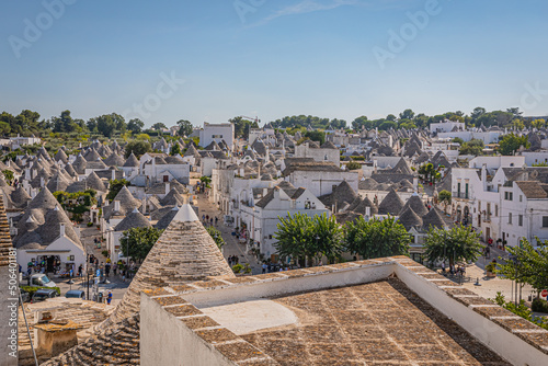 Alberobello is a small town in Apulia, southern Italy. It is famous for its unique trullo buildings.