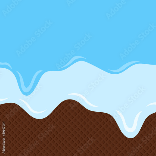seamless pattern ice cream summer dessert chocolate vanilla  vector bubblegum isolated background