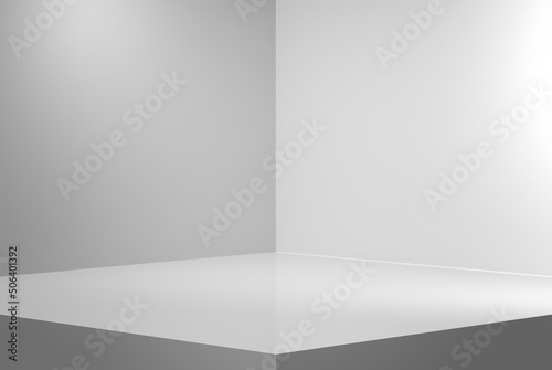 Minimalism abstract background, pedestal. 3d illustration.