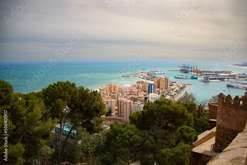 View of the Town of Malaga in Andalusia, Spain