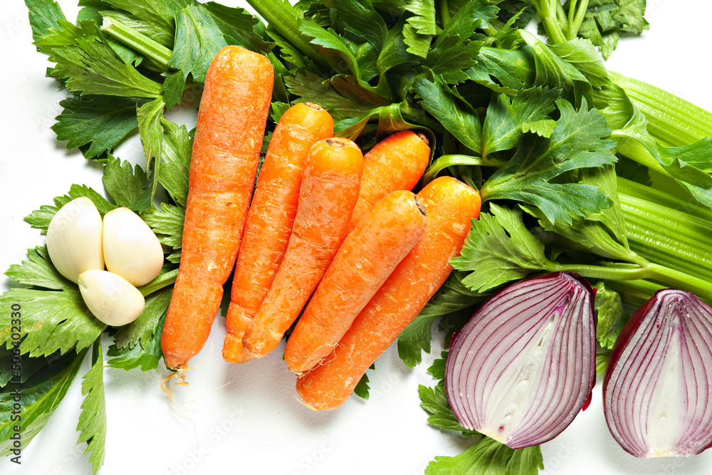 Vegetables isolated on white. High quality photo. Vegetables isolated on white. High quality photo.