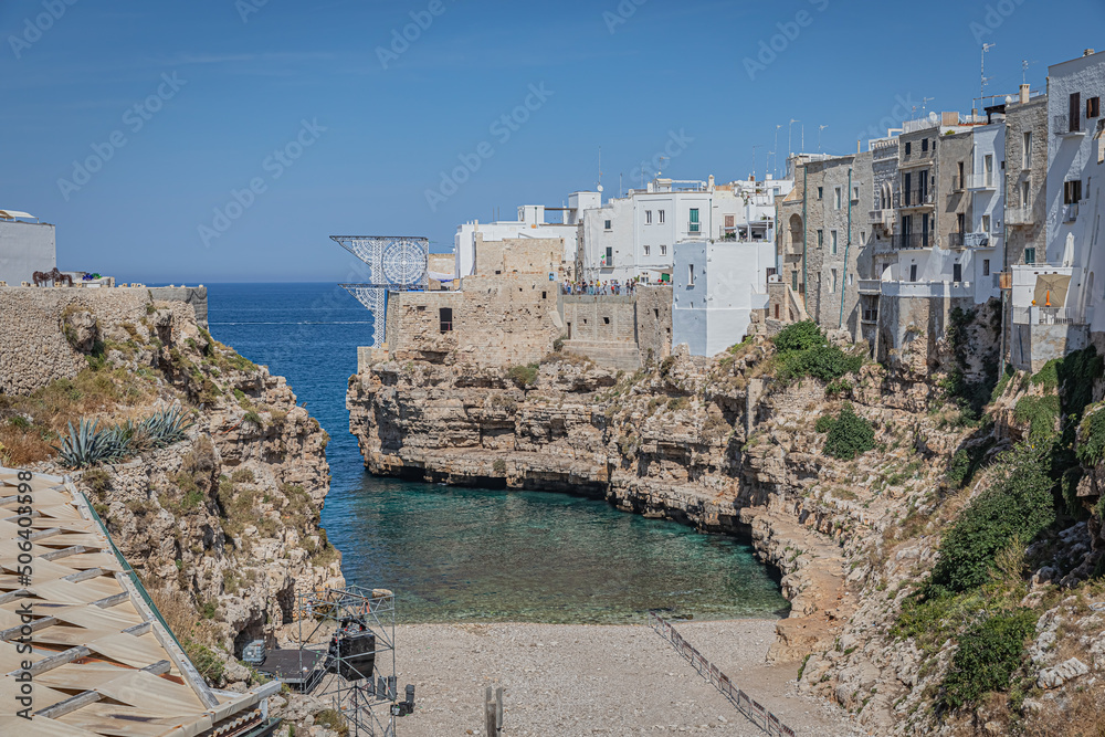Fototapeta premium Polignano a mare is a town and comune in the Apulia, southern Italy, located on the Adriatic Sea.