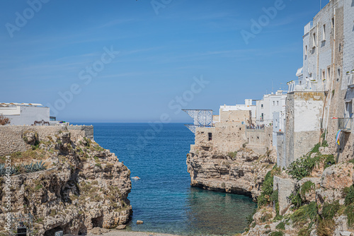 Polignano a mare is a town and comune in the Apulia, southern Italy, located on the Adriatic Sea.