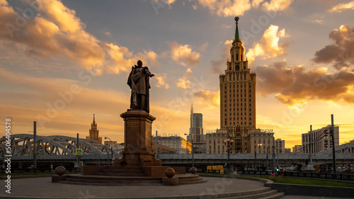 Moscow high-rise hotel Leningradskaya one of 7 sisters