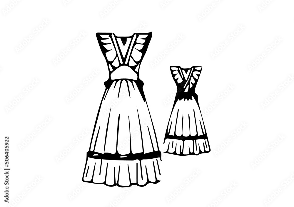illustration of dress fashion best graphics design in vector art illustration of dress fashion best graphics design in vector art