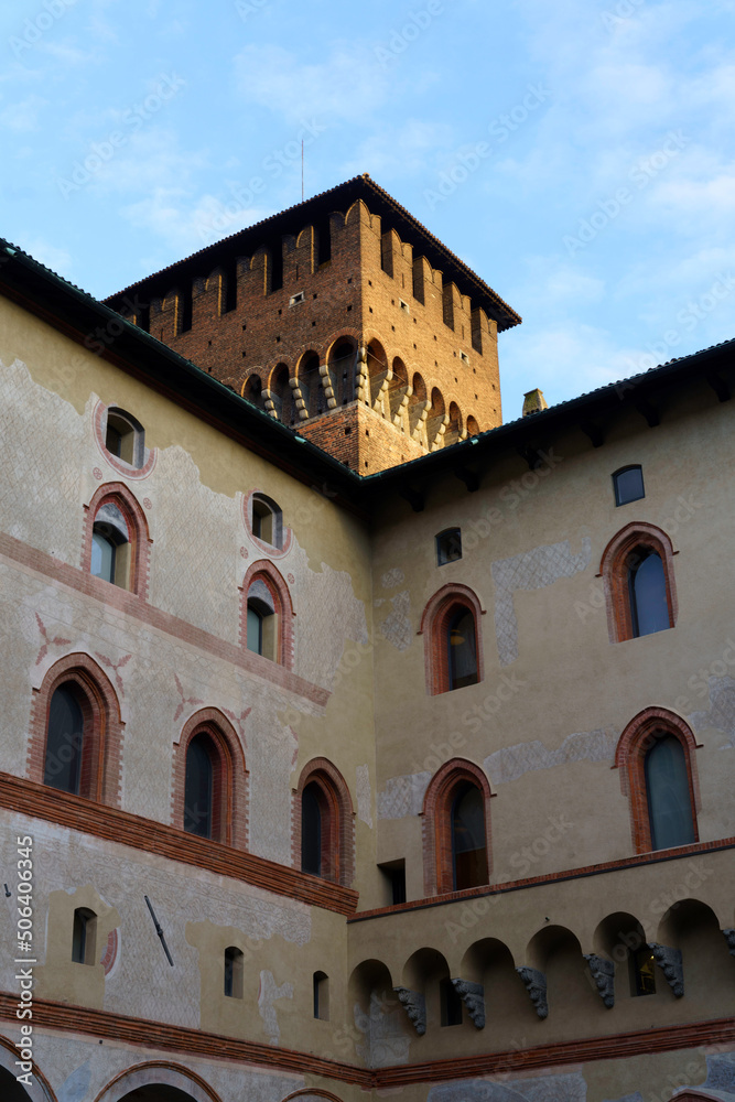 Milan, Italy: the castle known as Castello Sforzesco