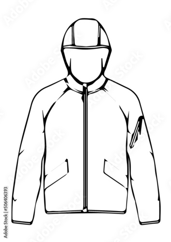 illustration of  rain jacket  garments fashion best graphics design in vector art