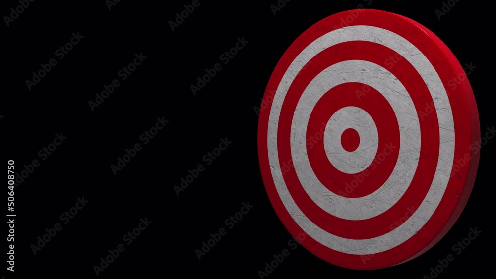 Target Hit In The Center By Arrow Success In Business Loop Transparent Background 4k Target Hit In The Center By Arrow Success In Business Loop Transparent Background 4k