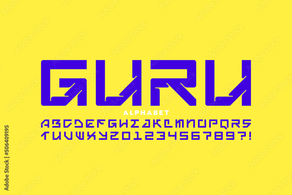 Modern font design, alphabet letters and numbers vector illustration Modern font design, alphabet letters and numbers vector illustration
