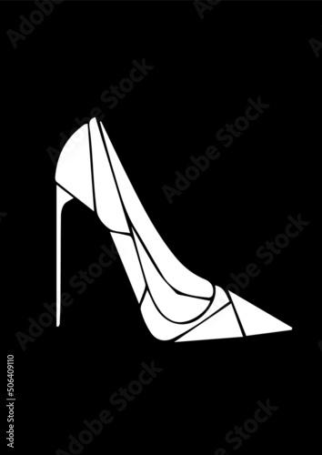illustration of high heel shoe best graphics design in vector art