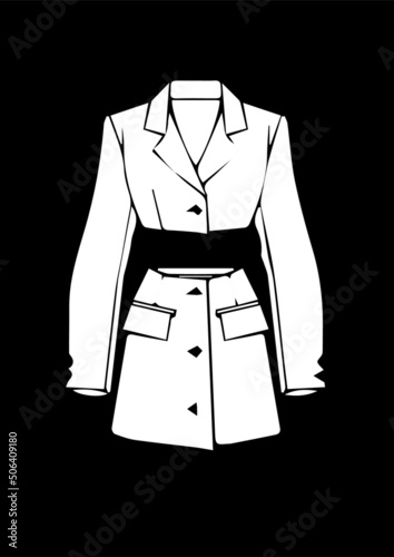 illustration of cropped jacked  best graphics design in vector art
