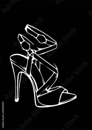 illustration of high heel shoe best graphics design in vector art