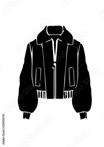illustration of bomber jacket best graphics design in vector art