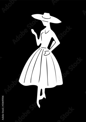 illustration of fashion freehand  best graphics design in vector art