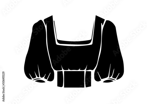 illustration of cropped blouse  best graphics design in vector art