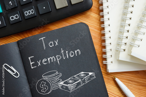 Tax Exemption is shown using the text photo