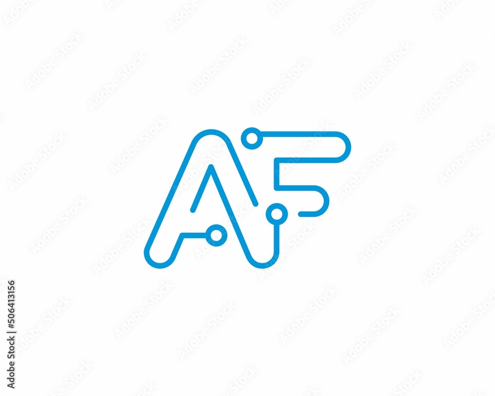 Abstract Letters AF Logo Design Template 001 Abstract Letters AF Logo Design Template 001