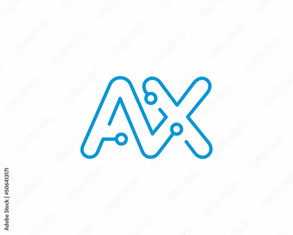 Abstract Letters AX Logo Design Template 001 Abstract Letters AX Logo Design Template 001