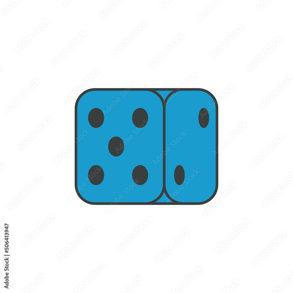 Blue isometric playing table game cube chance gambling leisure activity pop art groovy vector Blue isometric playing table game cube chance gambling leisure activity pop art groovy vector