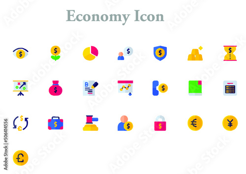 illustration of economy icon best graphics design in vector art