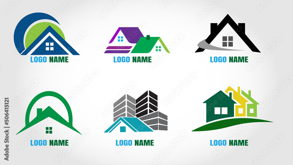 real estate business logo collection set 