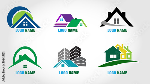 real estate business logo collection set 