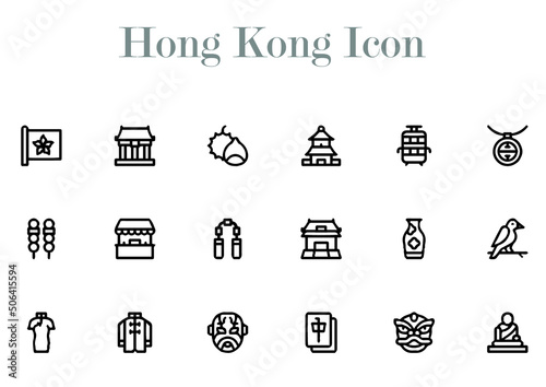 illustration of  hong kong icon best graphics design in vector art