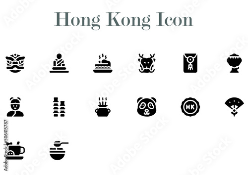 illustration of  hong kong icon best graphics design in vector art