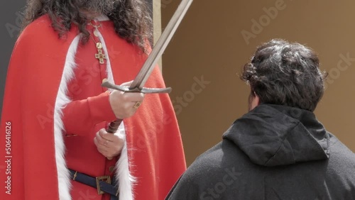 historical reenactment investiture knight by the king