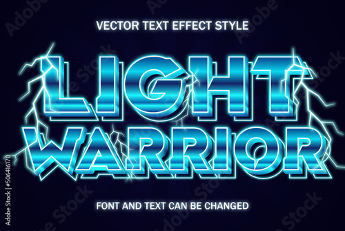 light warrior e sport 3d game style editable text effect font style template