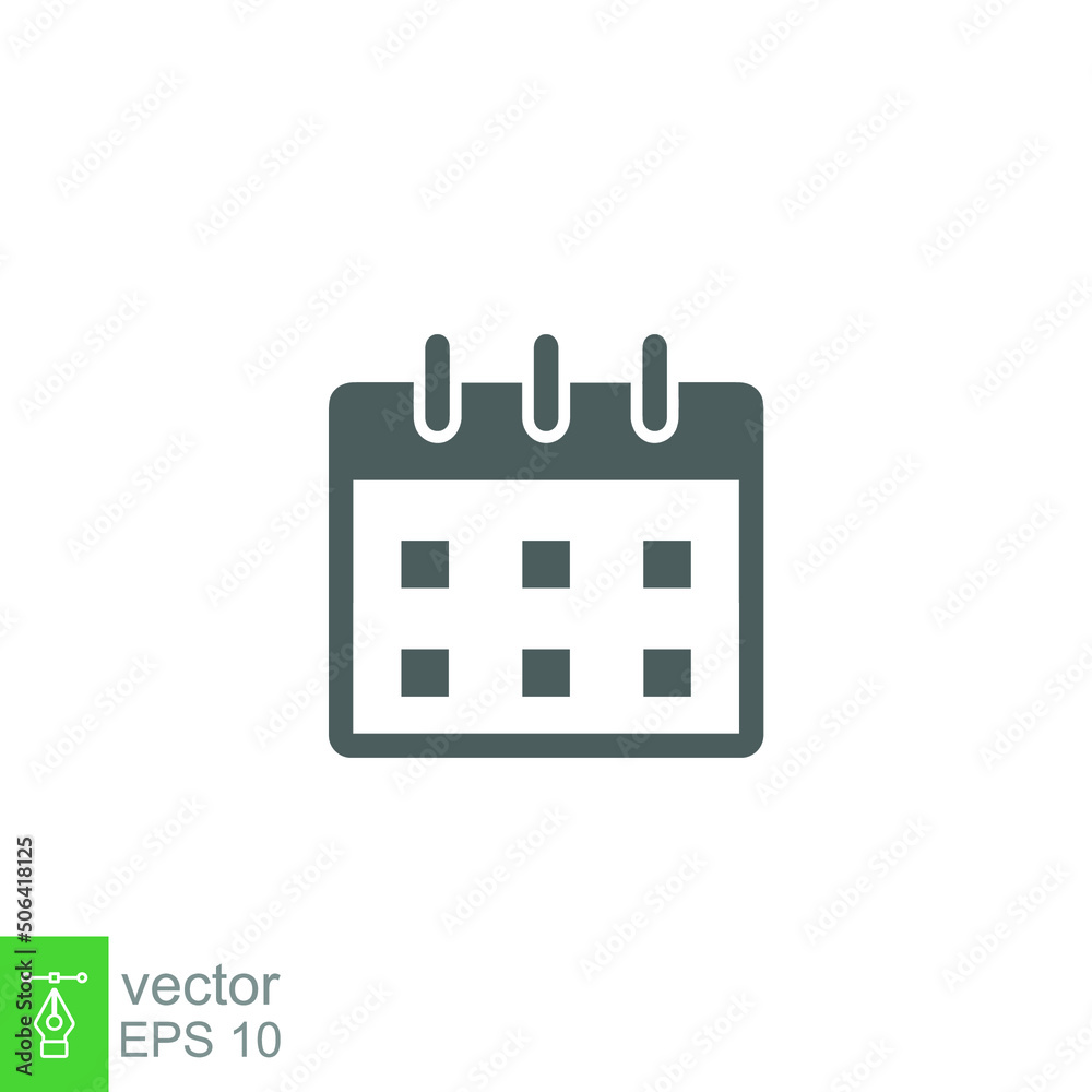 Calendar line icon. Simple outline style. Schedule, date, time symbol concept. Vector illustration isolated. EPS 10. Calendar line icon. Simple outline style. Schedule, date, time symbol concept. Vector illustration isolated. EPS 10.