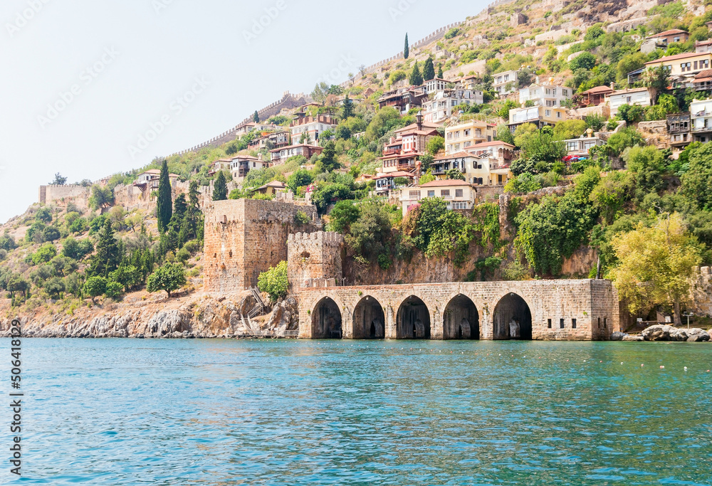 The dockyard of Alanya, Turkey Seljuk tersane 