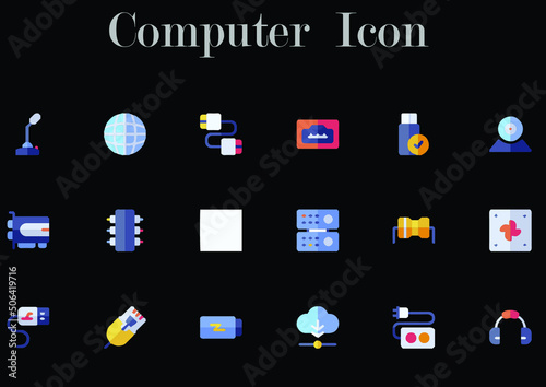 illustration of computer icon best graphics design in vector art