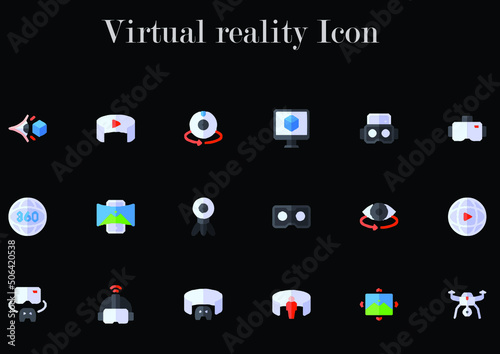 illustration of virtual reality icon best graphics design in vector art