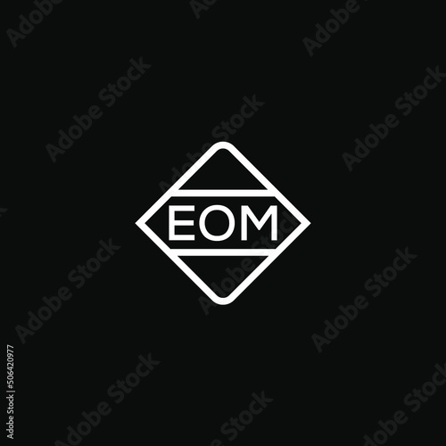 EOM 3 letter design for logo and icon.EOM monogram logo.vector illustration with black background. photo