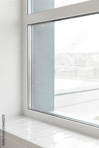 Window hole. Window sill for use by construction companies in the field of construction and repair.