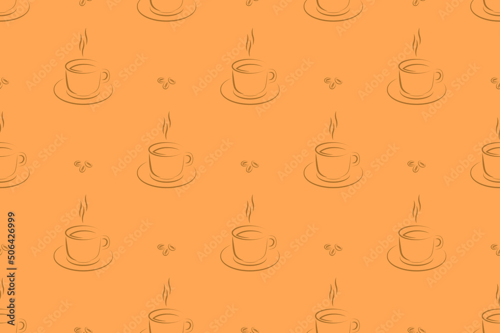 Seamless pattern on the theme of coffee. Seamless pattern on the theme of coffee.