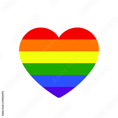 Free Download Hand drawn vector illustration of pride LGBT heart isolated on white background. - GFXLoad