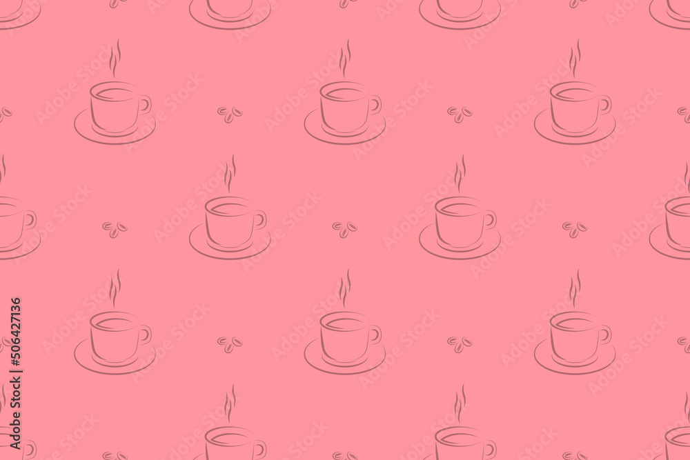 Seamless pattern on the theme of coffee. Seamless pattern on the theme of coffee.