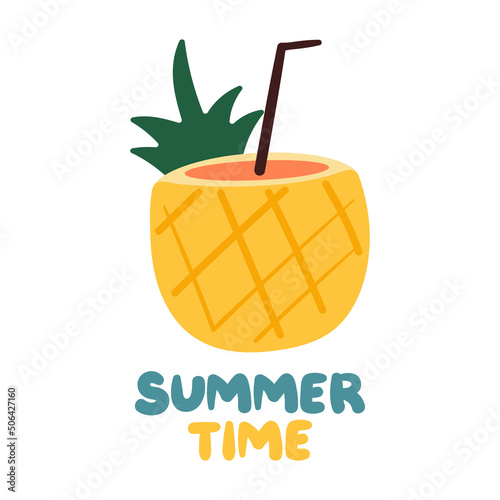 summer time wallpaper with pineapple juice