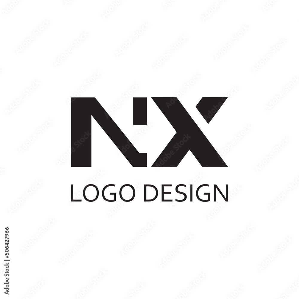 simple letter N X monogram for logo company design simple letter N X monogram for logo company design