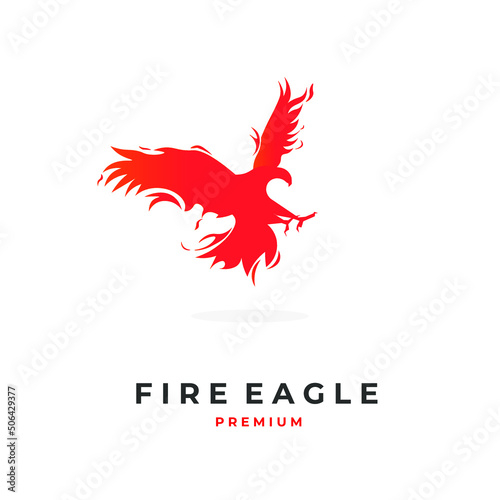 Fire eagle abstract illustration logo