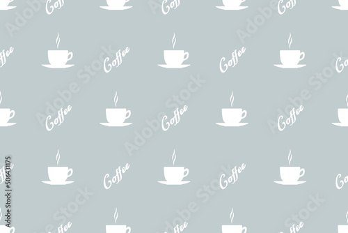 Seamless pattern on the theme of coffee.
