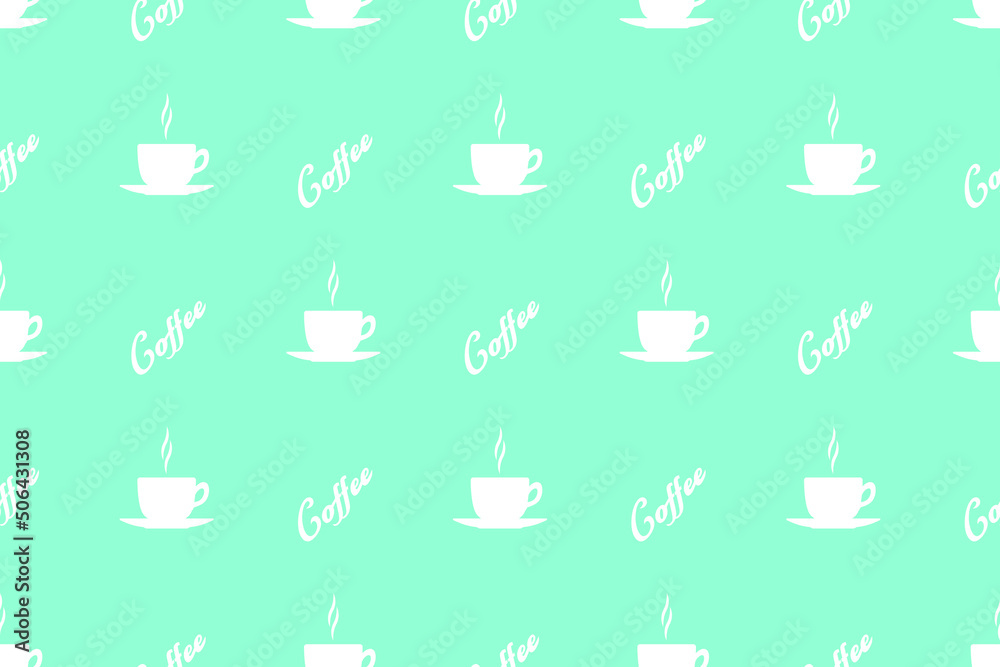 Seamless pattern on the theme of coffee.