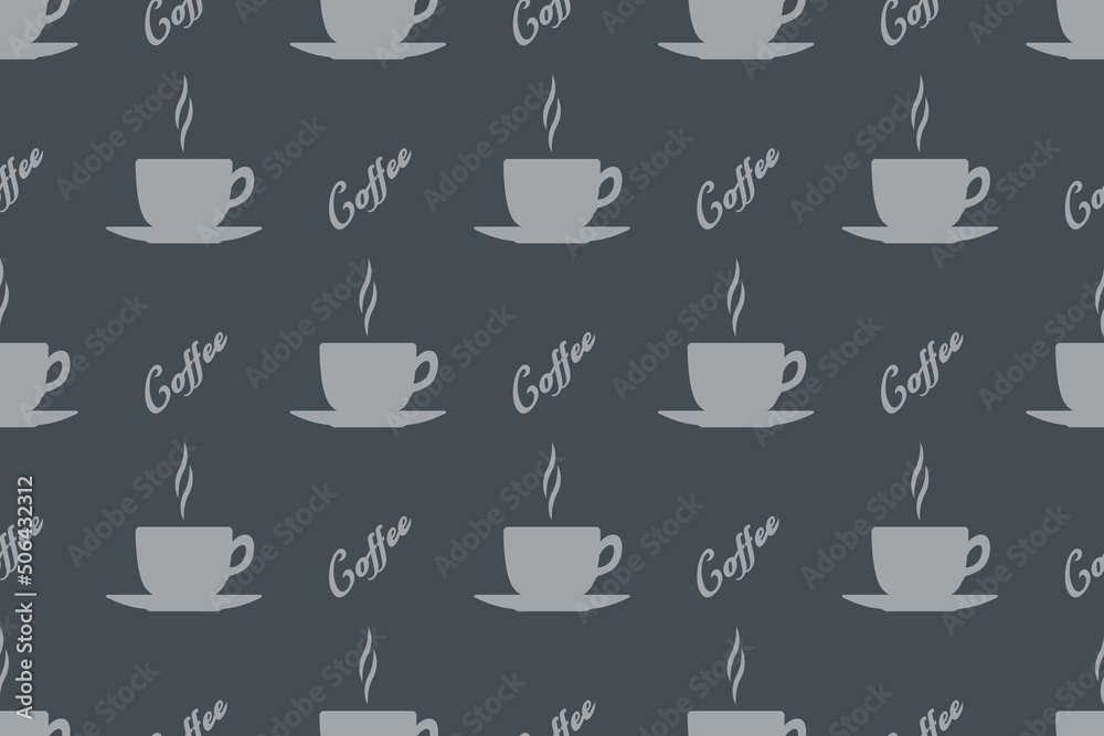 Seamless pattern on the theme of coffee.
