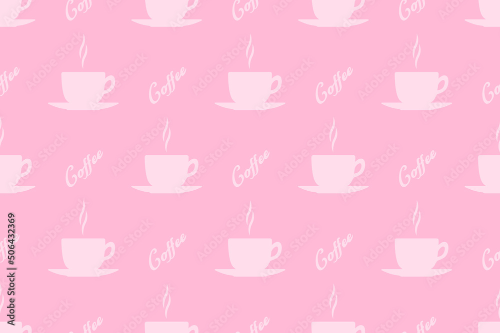 Seamless pattern on the theme of coffee.