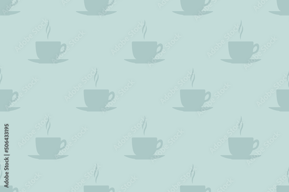 Seamless pattern on the theme of coffee.