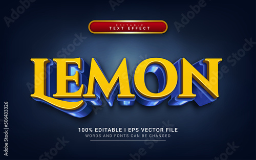 lemon 3d style text effect