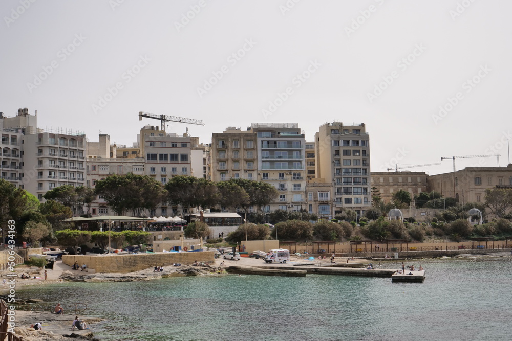 Cityscape of Paceville at Spinola Bay, Malta
