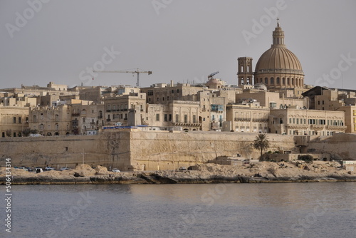 Cityscape of Valletta - the capital of Malta on a sunny day